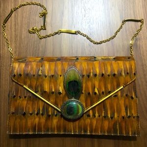 Unique Feather peacock purse